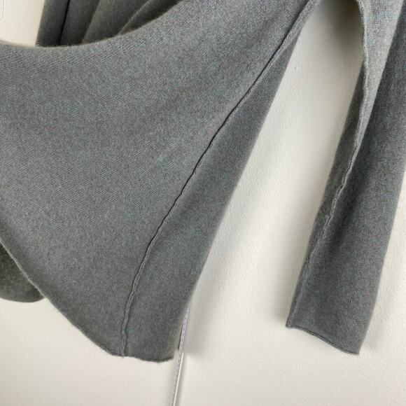 Subtle Luxury 100% Cashmere Tunic Sweater Size Medium Large Blue Taupe - Picture 6 of 11